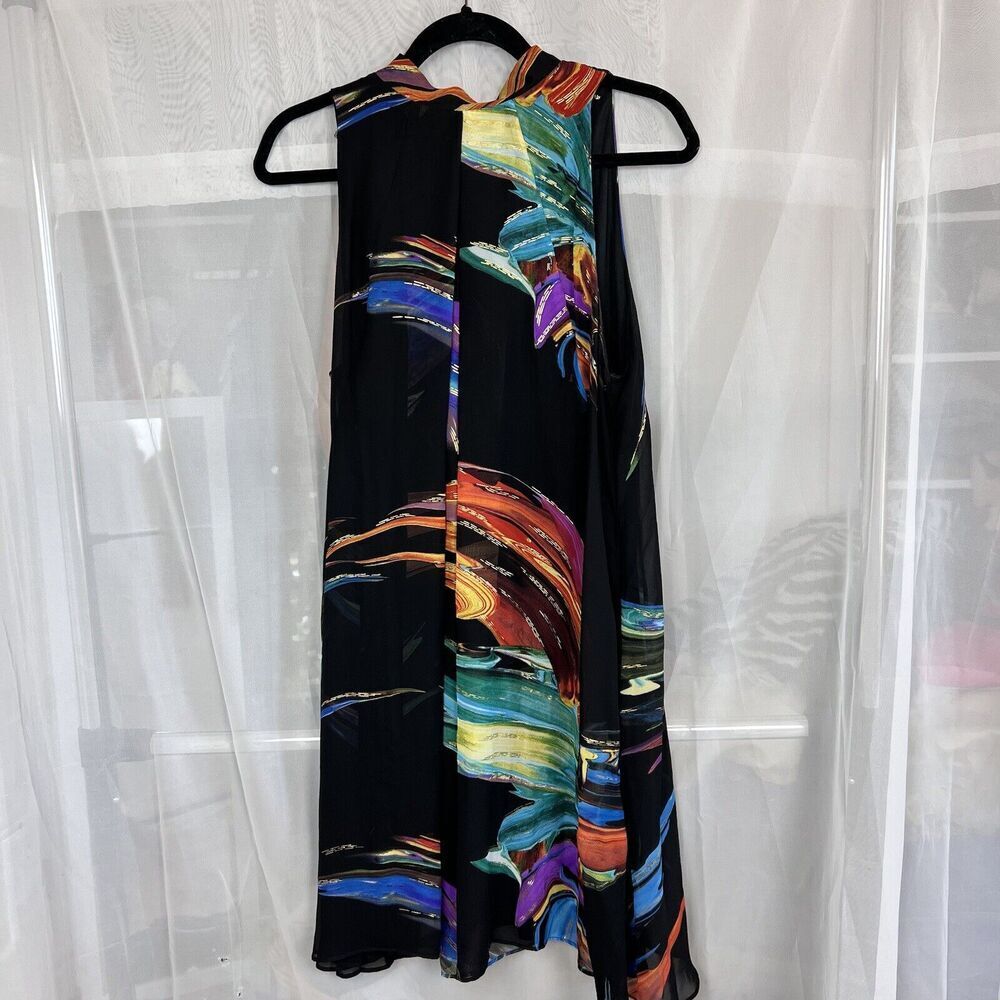 Vintage Signature by Robbie Bee swing mini dress formal cocktail sz 10 metallic